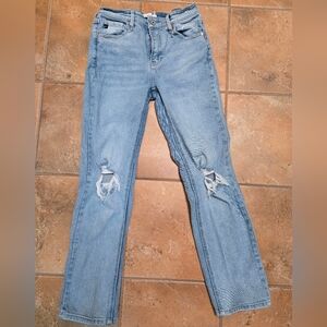 KanCan Light Blue Distressed Straight Leg Women Jeans - Size 5/26 - Style Estilo